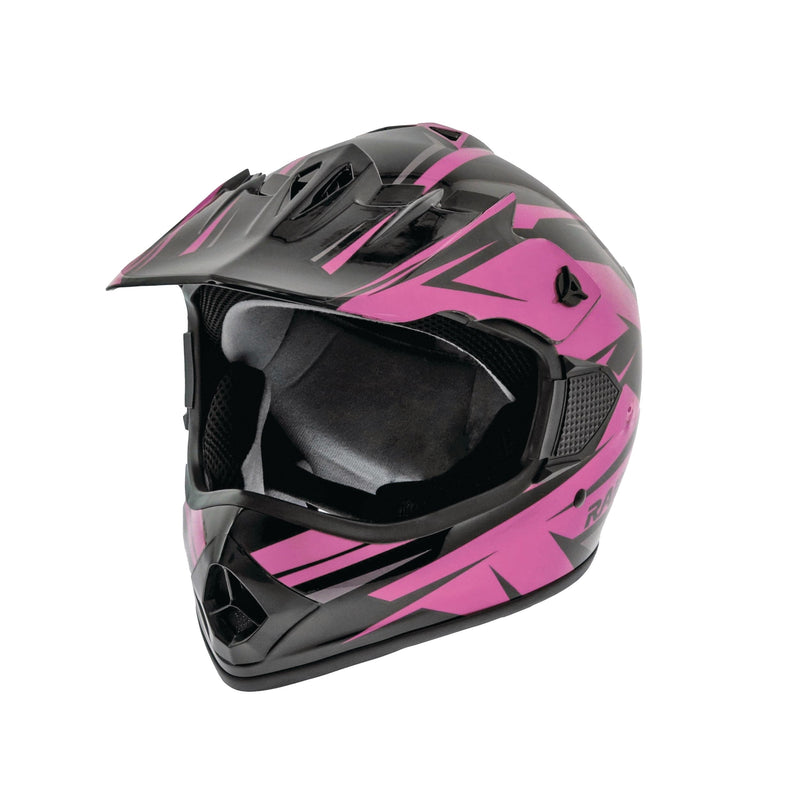 Raider RX2 ATV Helmet, Adult, Pink/Black, Assorted Sizes O7