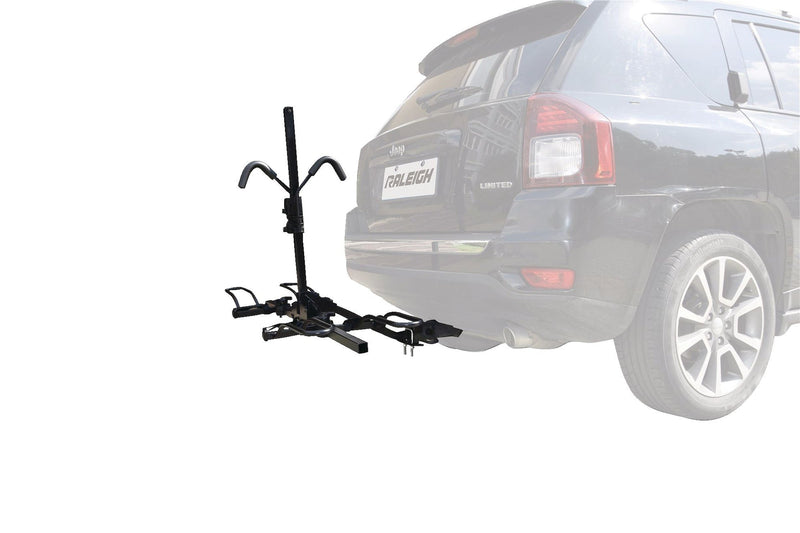 Raleigh 2-Bike Hitch Platform Rack with Anti-Wobble Hitch Pin, Folding Design E2