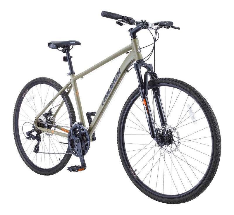 Raleigh Encounter Hybrid Bike with Alloy Disc Brakes, 700C, Grey E1