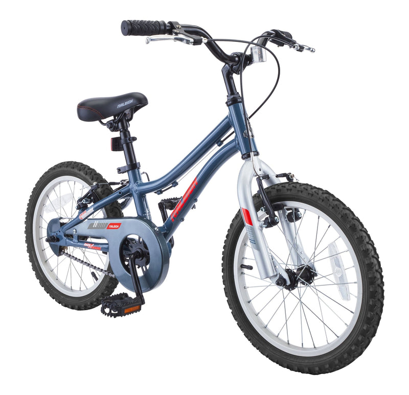 Raleigh Vibe Kids' Bike with Alloy V-brakes, 16-in, Grey/Blue C4