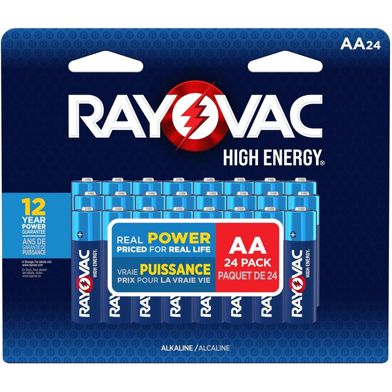 Rayovac HIGH ENERGY AA Alkaline Batteries, Long Lasting, All Purpose, 24-pk G6