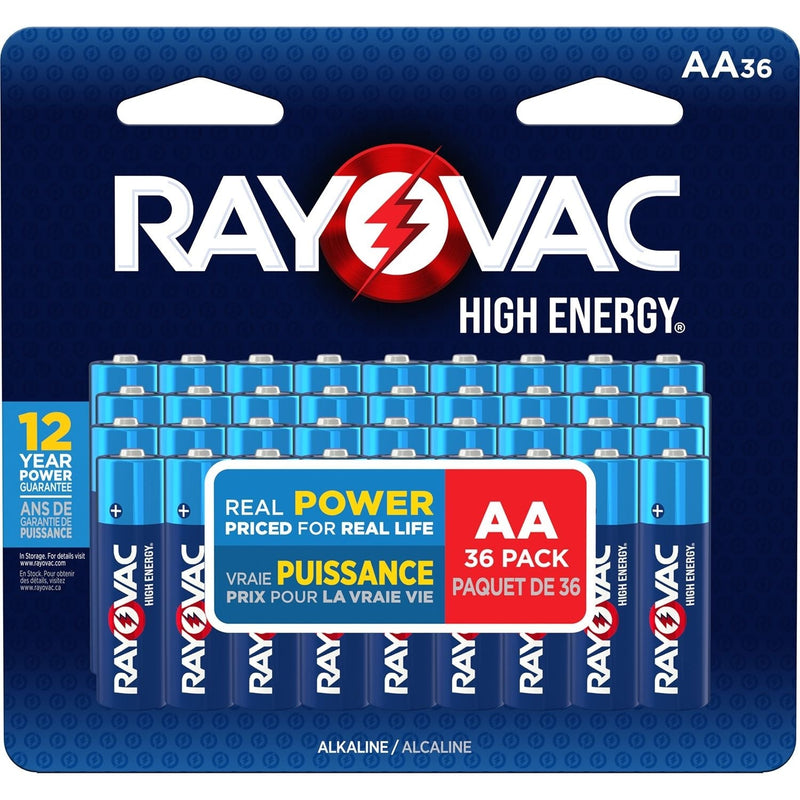 Rayovac HIGH ENERGY AA Alkaline Batteries, Long Lasting, All Purpose, 36-Pk F0