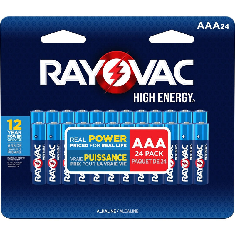 Rayovac HIGH ENERGY AAA Alkaline Batteries, Long Lasting, All Purpose, 24-Pk W4