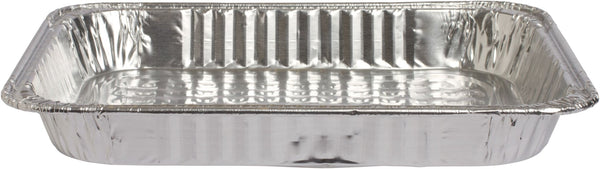 Rectangle Foil Reusable Half Size Steam Baking Pan, Silver, 12-in, for Baking/Cooking/Steaming J4