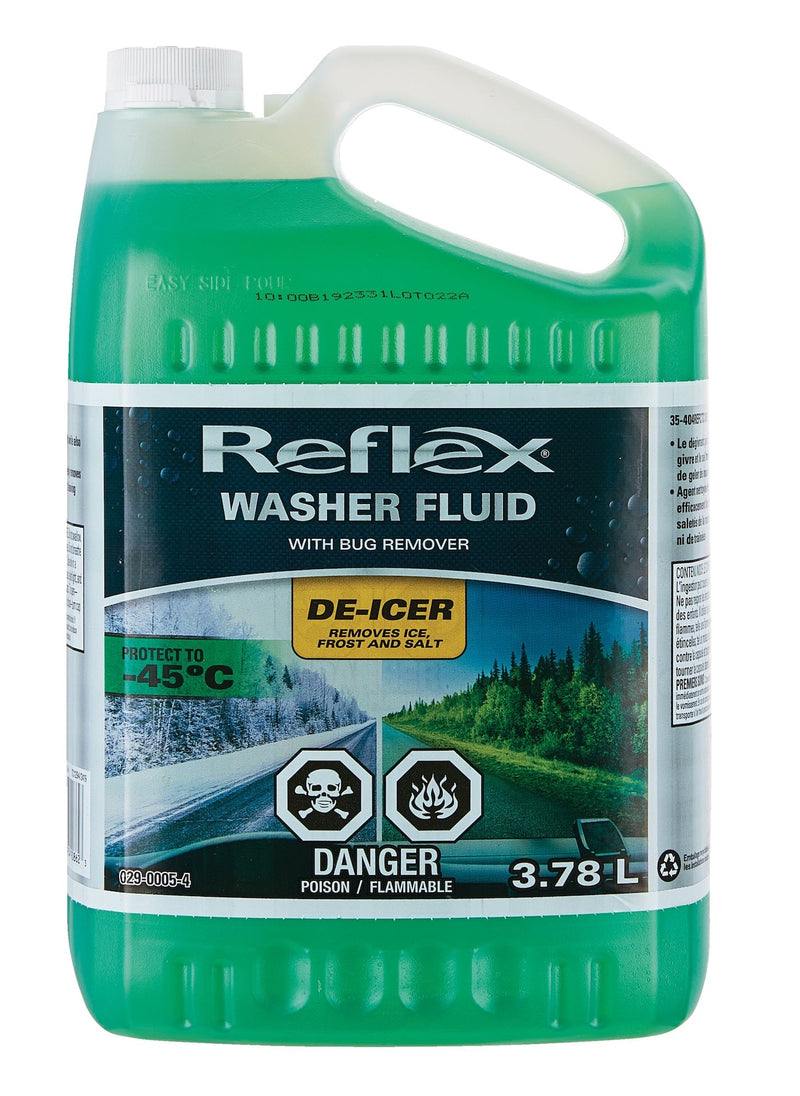 Reflex All Season Windshield Washer Fluid with Bug Remover & De-icer, -45°C, 3.78-L N9