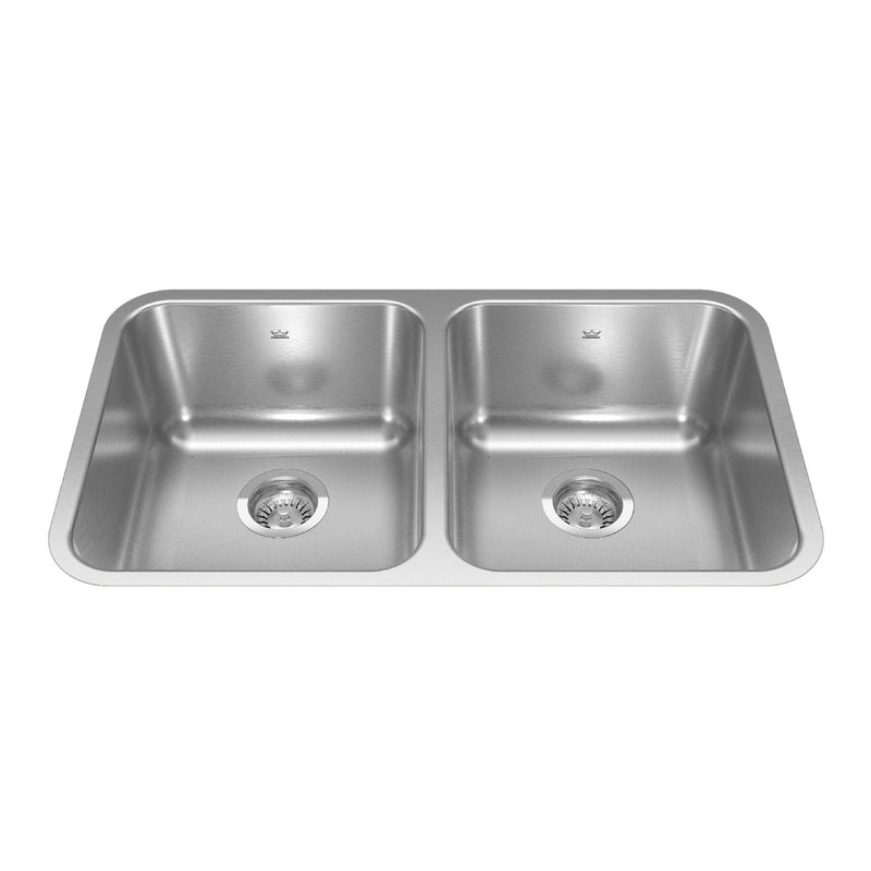 Reginox FB Double Stainless Steel Sink, 30.88x17.75-in H3
