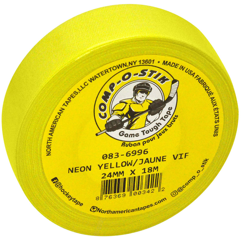 Renfrew or Comp-o-stik Hockey Tape, Bright Yellow, 24-mm x 18-m K8
