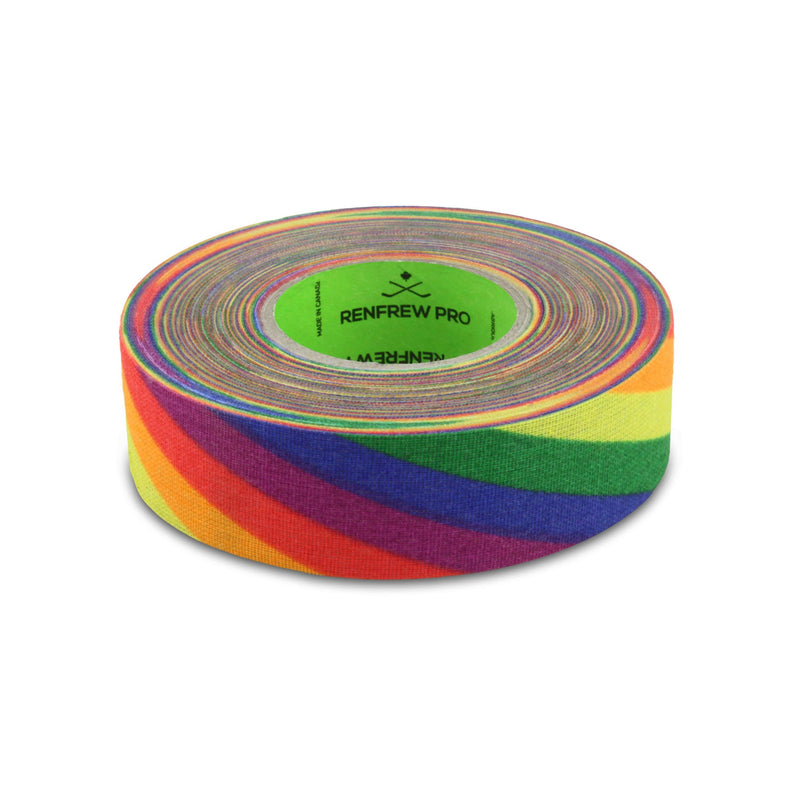 Renfrew Pro Hockey Tape, Rainbow, 24-mm x 18-m T0