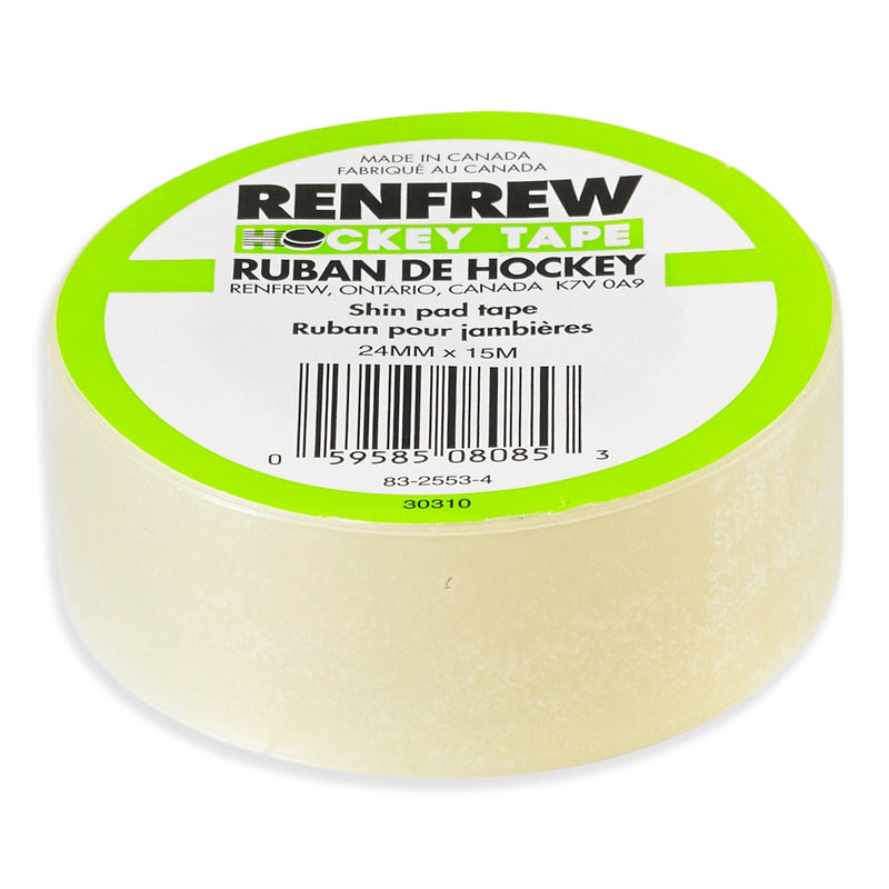 Renfrew Shin Pad Hockey Tape, Clear, 24-mm x 15-m R0