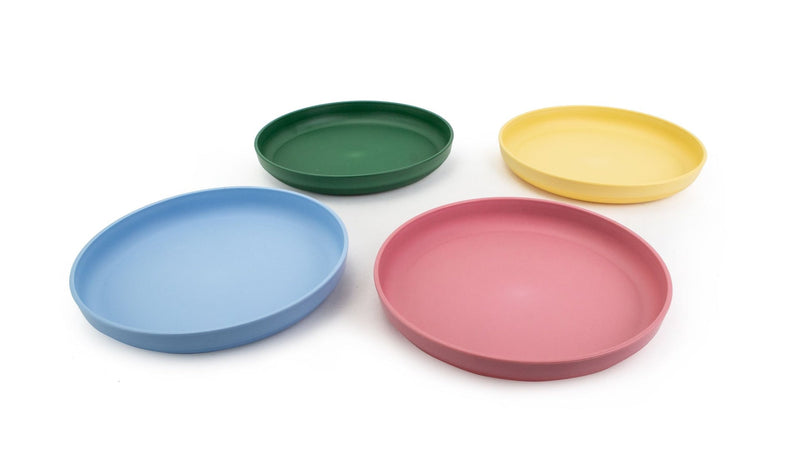 Reusable Plastic Tumbler Plates, BPA Free, Recyclable Material, Suitable for Kids, 4-pk D3