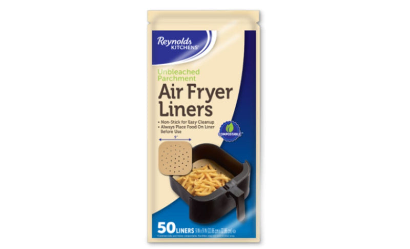 Reynolds Kitchens Unbleached Non-Stick Air Fryer Liners, 50-pc U0