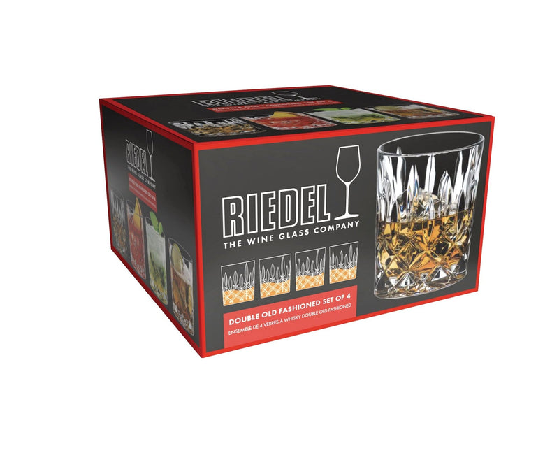 Riedel Double Old Fashioned (DOF) Glass Whiskey Tumbler, Clear, 10.4-oz, 4-pk W5