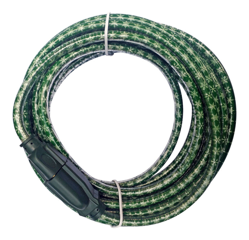 RiteCord 1-Outlet Green Extension Cord with Snowflake, 7.5-m Z6