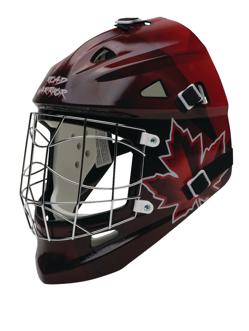 Road Warrior Canada Street Hockey Goalie Helmet Mask with Cage, Youth P6