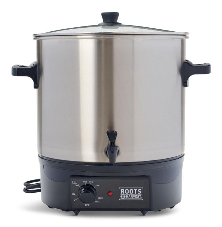 Roots & Harvest Electric Bath Canner with Glass Lid & Stainless Steel Canning Rack Z9