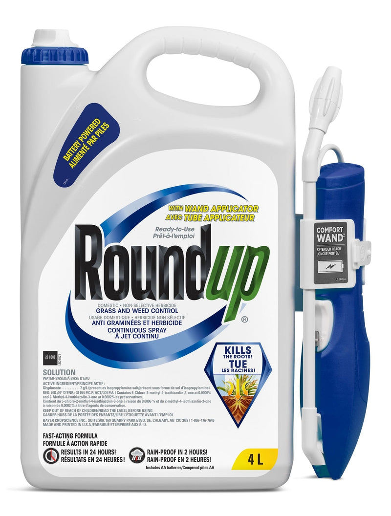Roundup Weed Killer with Battery-Powered Wand, 4-L B0