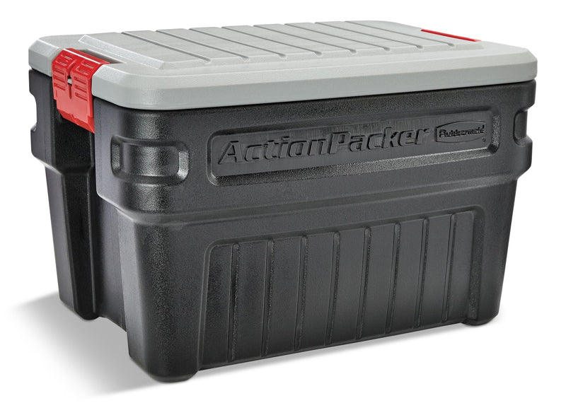 Rubbermaid Action Packer Plastic Lockable Storage Container, Stackable & Recyclable, 90.8-L B4