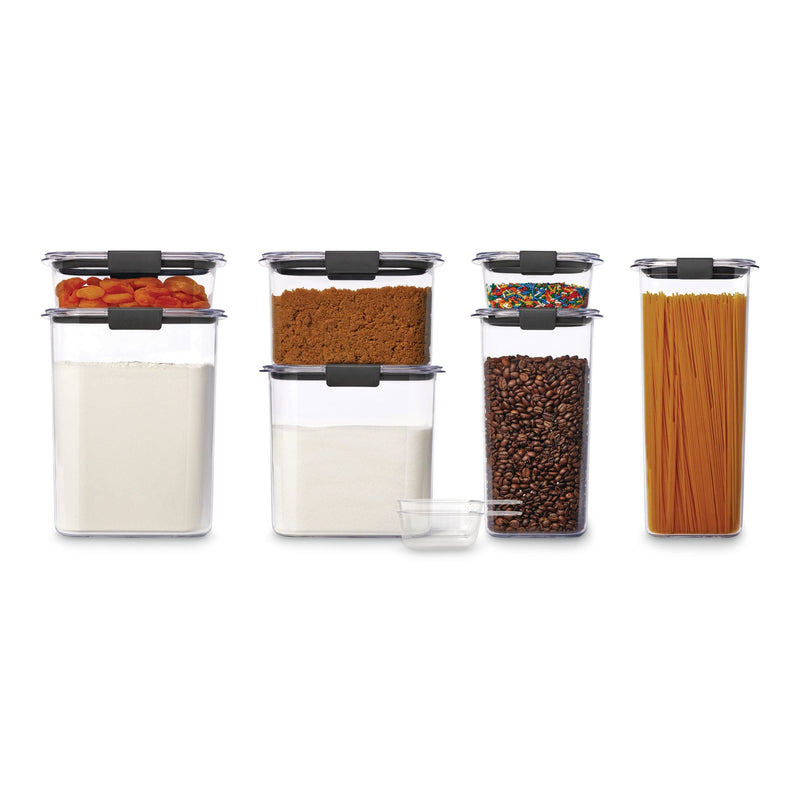 Rubbermaid Brilliance Pantry Food Storage Container Set with 2 Scoops, 7-pc J1