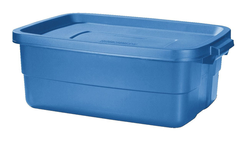 Rubbermaid Roughneck Stackable Storage Box with Lid, 38-L, Blue B8