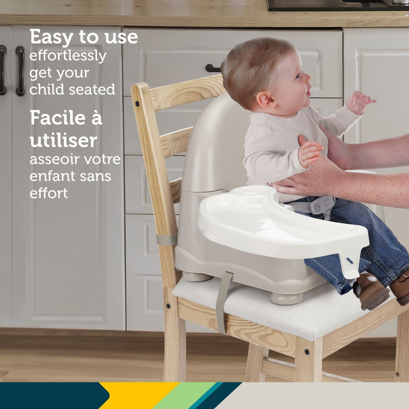 Safety 1st Easy Care Taupe Swing Tray Booster Seat D2