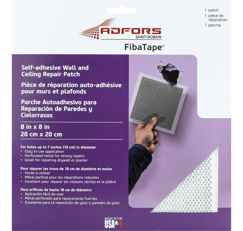 Saint-Gobain Self-Adhesive Wall & Ceiling Hole Repair Patch For Drywall & Plaster, 8 x 8-in X7