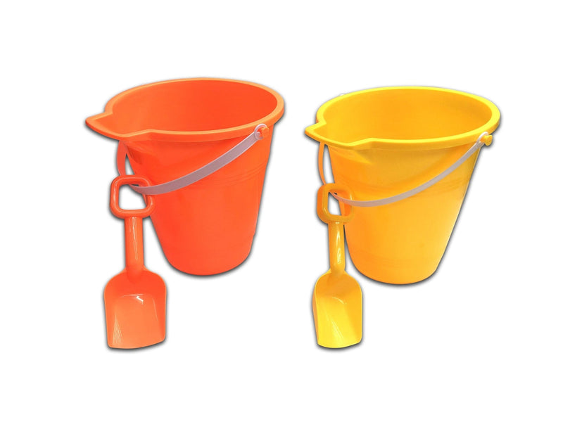 Sand Bucket & Shovel Set, Multi-Coloured, Assorted, Ages 2+, for Summer/Beach Activities H4