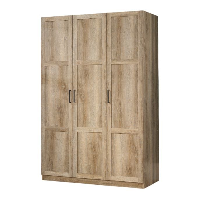 Sauder 3 Door Wardrobe, Shaker Oak S7