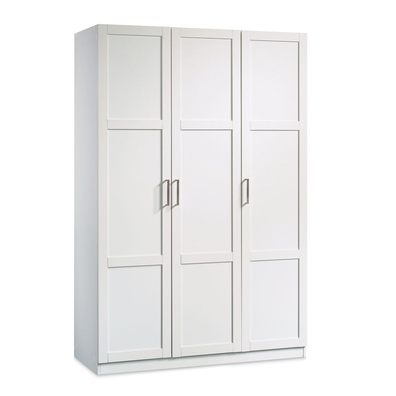 Sauder 3 Door Wardrobe Shaker, White E0