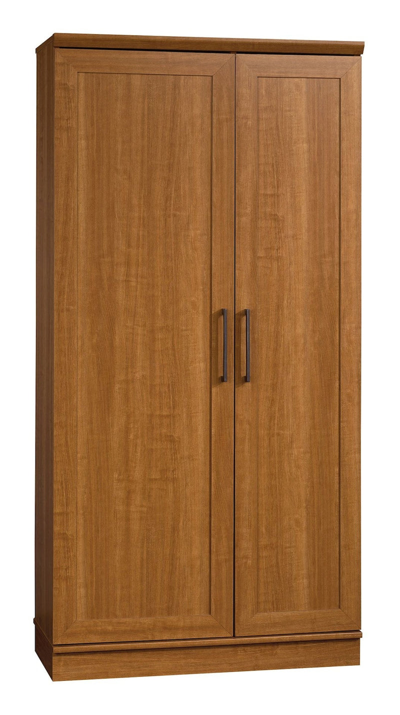 Sauder Homeplus 2-Door Storage Cabinet/Pantry with Adjustable Shelves, Sienna Oak Finish G4