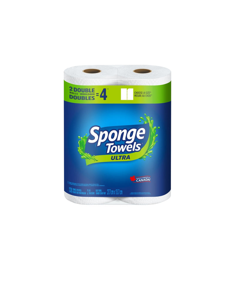 Scotties Sponge Ultra Choose-A-Size Absorbent Paper Towel, 2-Ply, 2 Double Rolls A0