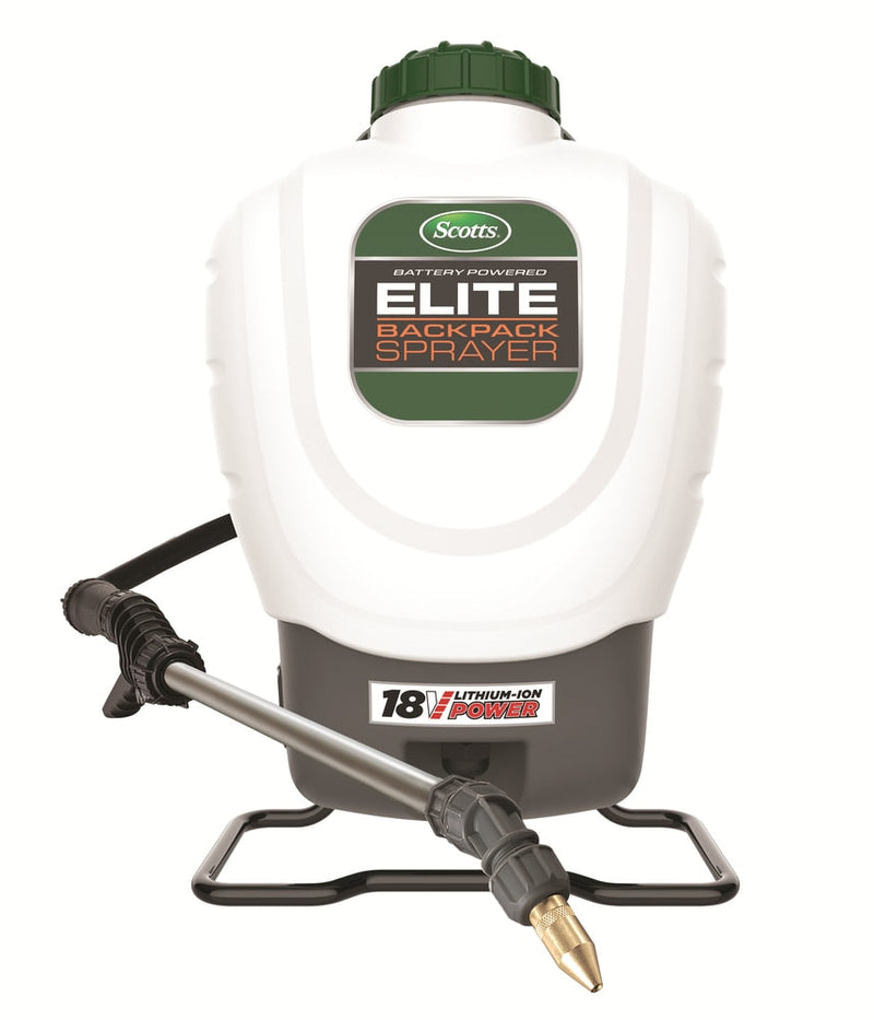 Scotts Elite 18V Lithium-Ion 2.0AH Battery Powered Garden Backpack Sprayer, 18.1-L V3