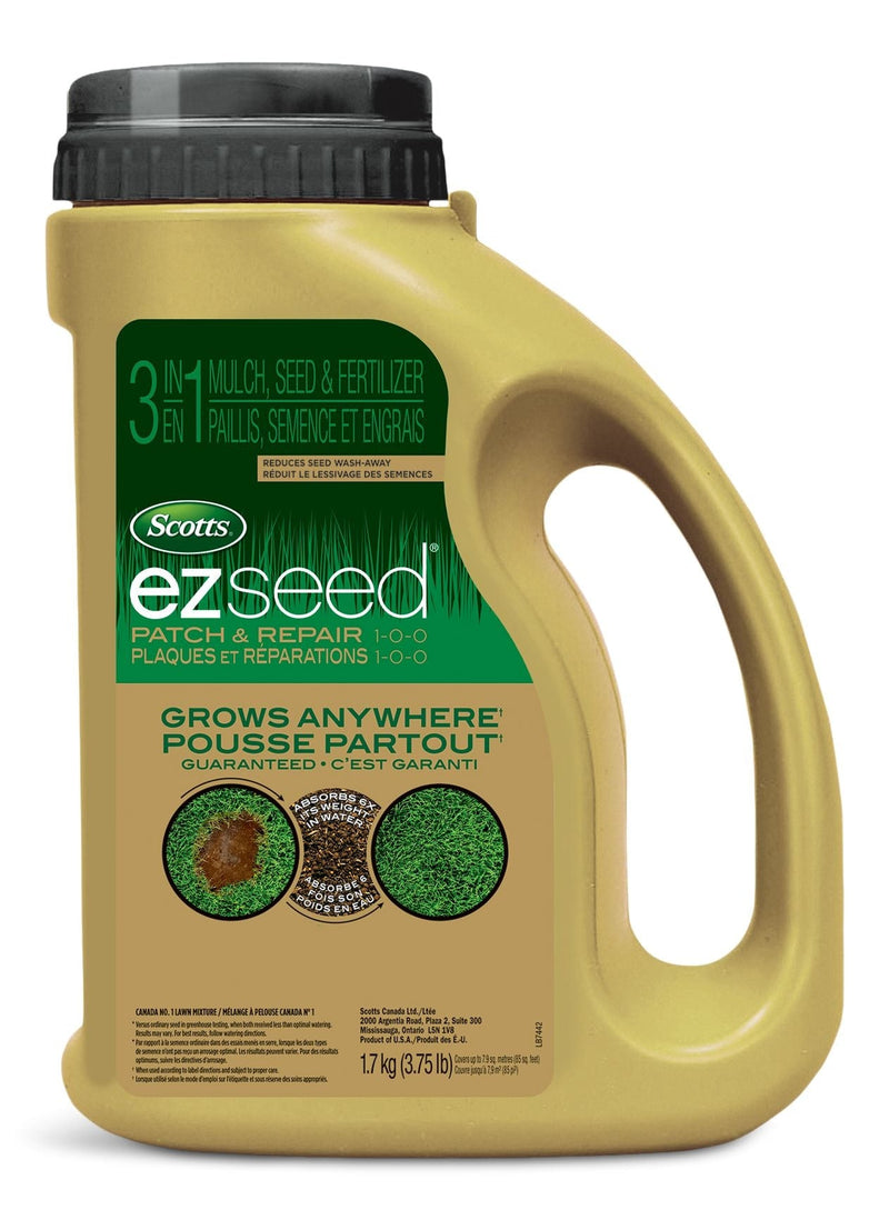 Scotts EZ Seed 3-in-1 Patch & Repair Grass Seed & Fertilizer Mix, 1-0-0, 1.71-kg R3