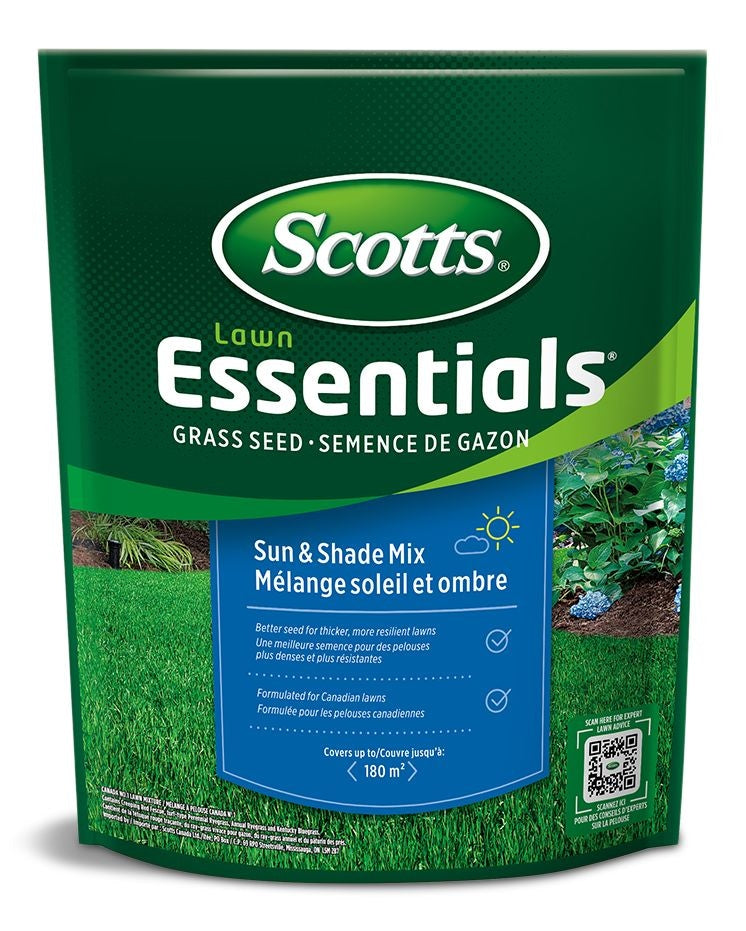 Scotts Lawn Essentials Sun & Shade Grass Seed Mix, Weed-Free, 1-kg Y1
