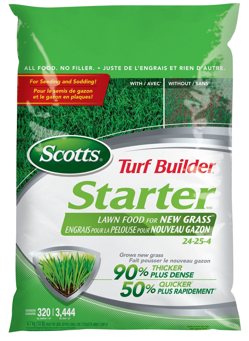 Scotts Turf Builder Starter Lawn Fertilizer, 24-25-4 For New Grass, 320-m2 C8
