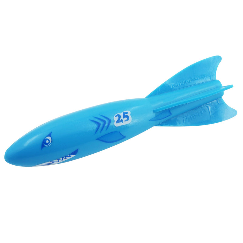 Shark Torpedo Beast Underwater Pool Diving Toys, Multi-Coloured, Assorted, 4-pk, Ages 3+, for Beach/Pool Fun Activities G6