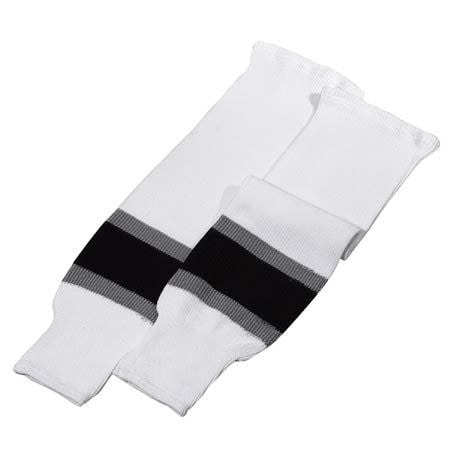 Sherwood NHL Knit Hockey Socks, Los Angeles Kings, White/Black/Silver, Assorted Sizes V8