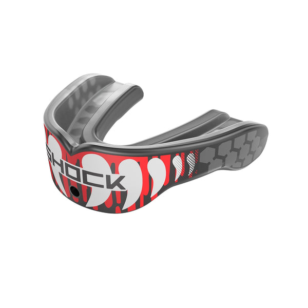 Shock Doctor Gel Max Power Mouthguard, Junior/Senior, Red Drip Fang W9