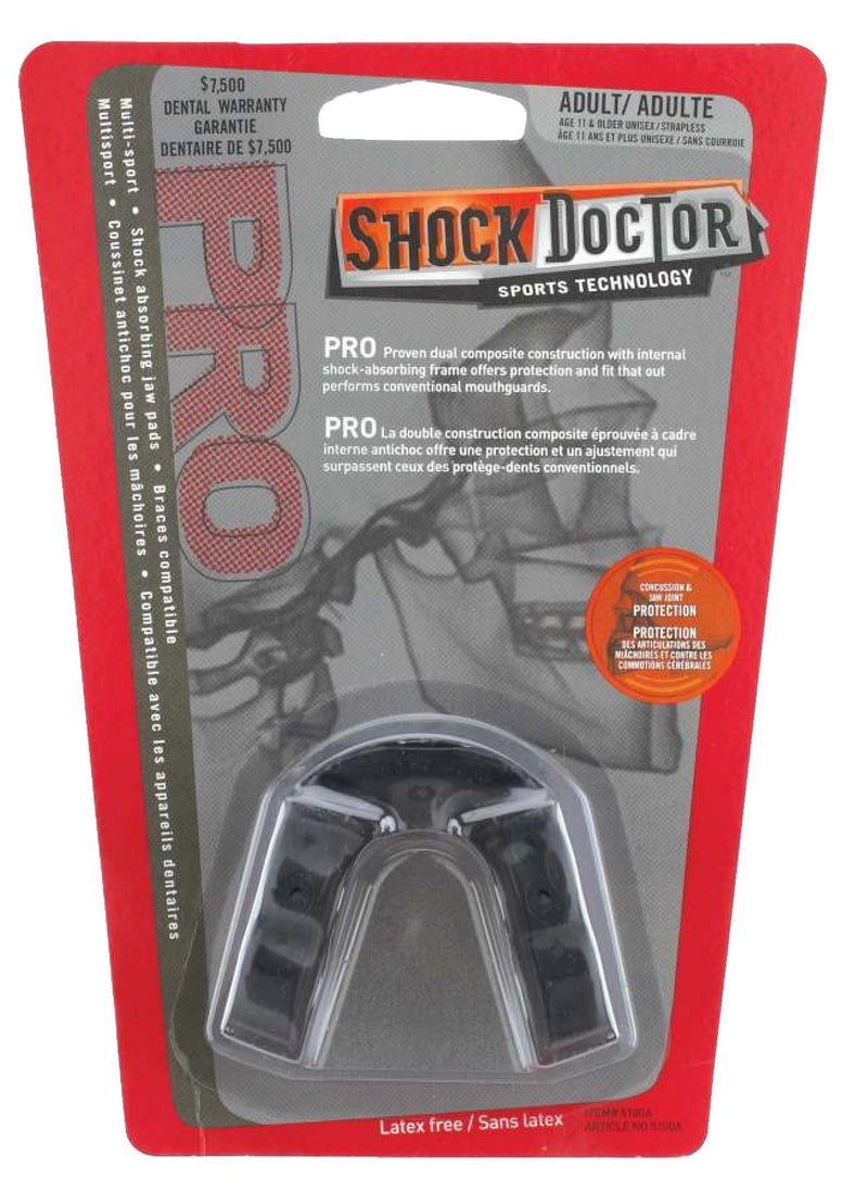 Shock Doctor Pro Mouthguard, Junior/Senior, Black F0