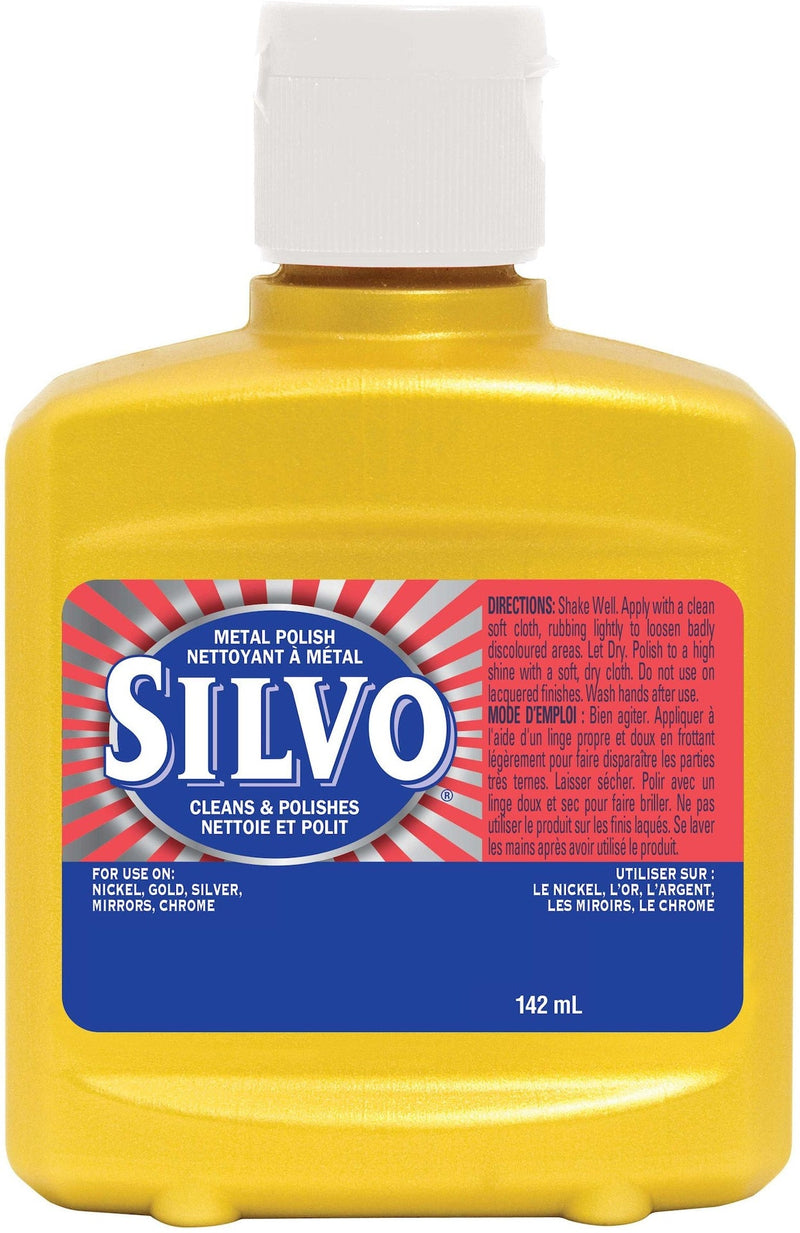 Silvo Metal Polish, Cleans & Polishes Nickel, Gold, Silver, Mirrors & Chrome, 142-mL X2