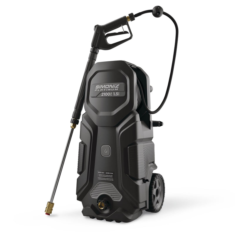Simoniz Platinum 2100 PSI 1.5 GPM Corded Cold Water Wheeled Brushed Electric Pressure Washer with Foam Blaster B6