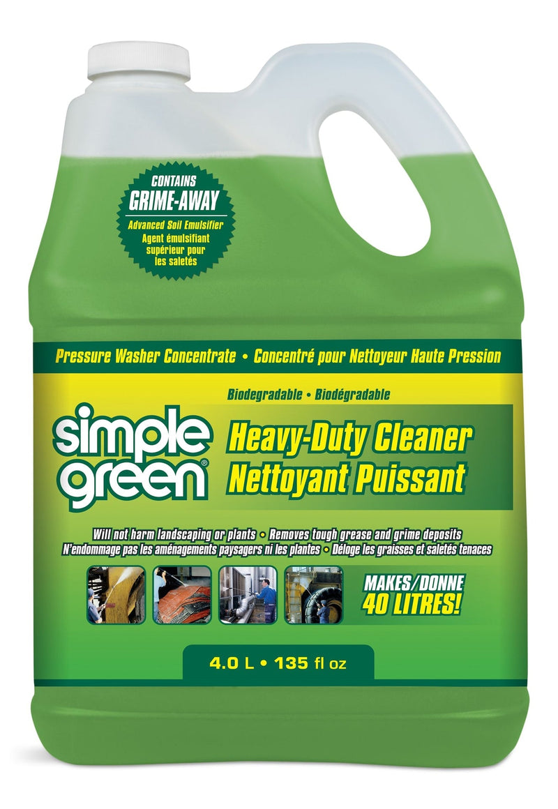 Simple Green Heavy-Duty Concentrate Pressure Washer Detergent, 4L T5