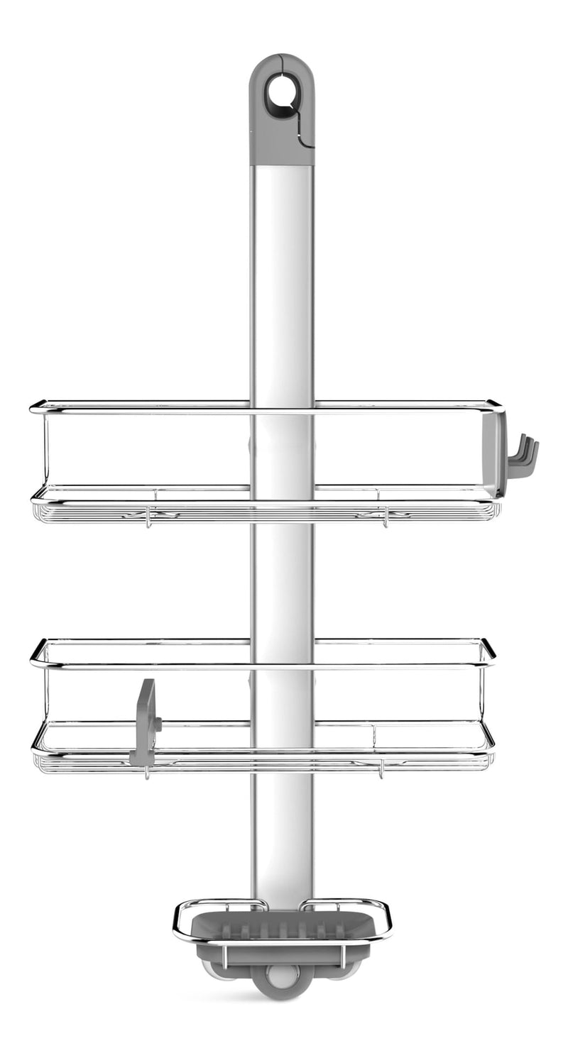 Simplehuman Medium Adjustable Shower Caddy, Stainless Steel and Anodized Aluminum R9