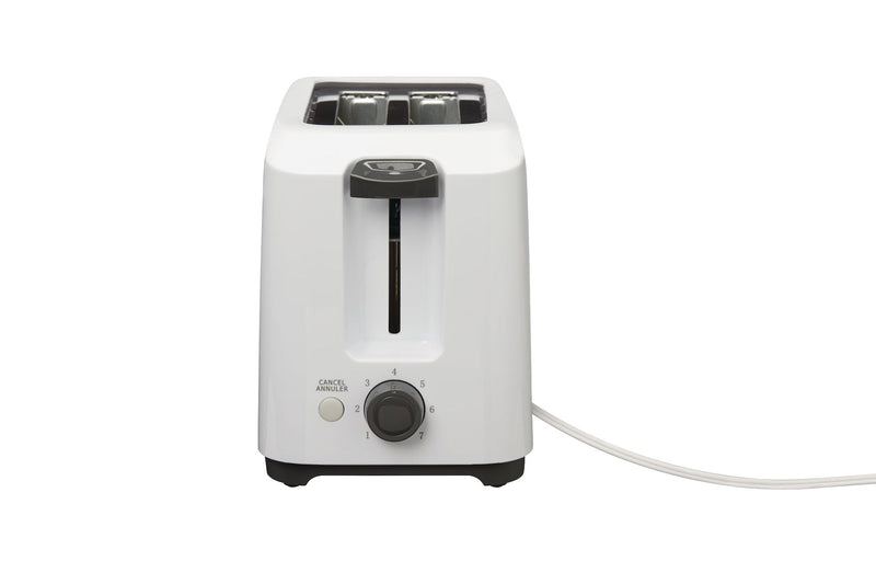 Simplicité 2-Slice Toaster, White, Removable Crumb Tray Y3