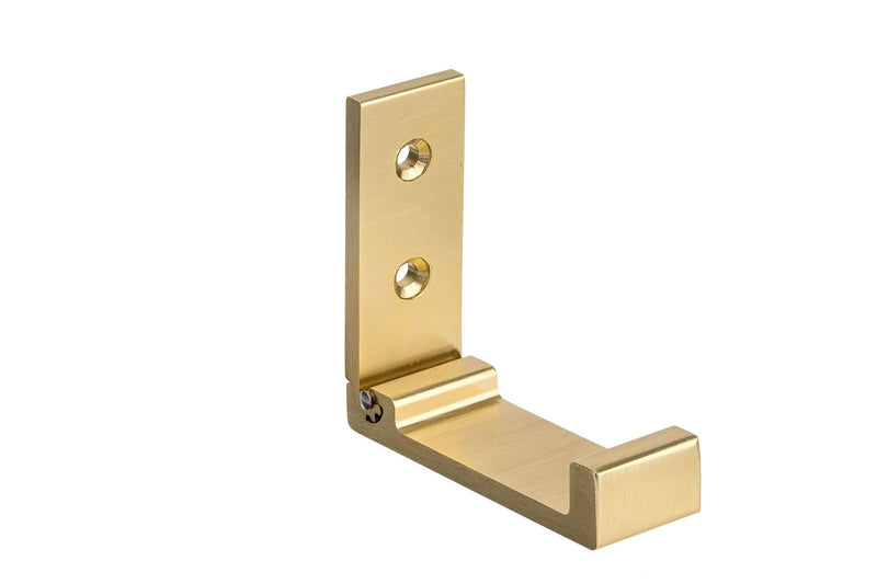 Single Metal Flip Hook, Satin Brass E3