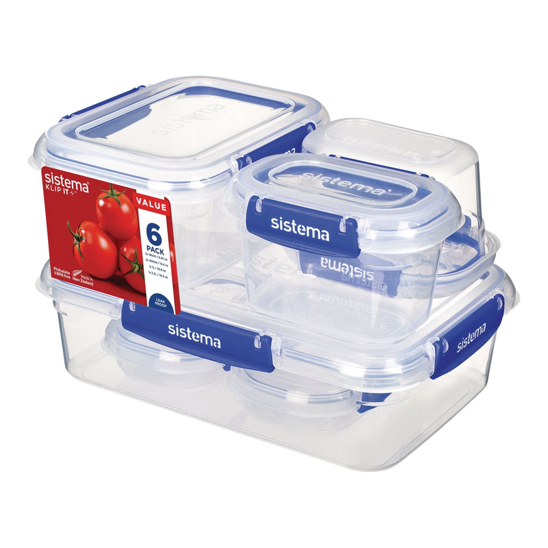 Sistema Airtight Rectangular Food Storage Container Starter Set with Leakproof Seal, 12-pc O1