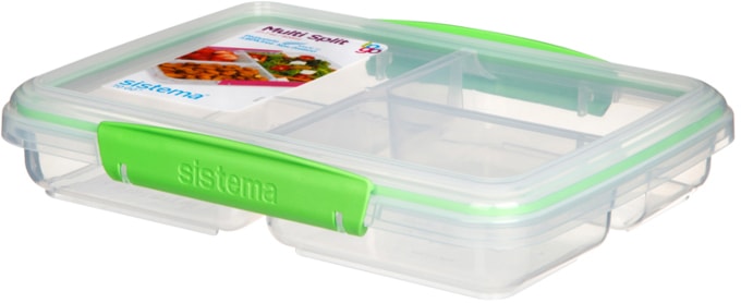 Sistema Multi Split Meal and Food Container, 820-mL (27.7 oz),with Dividers and Clips W7