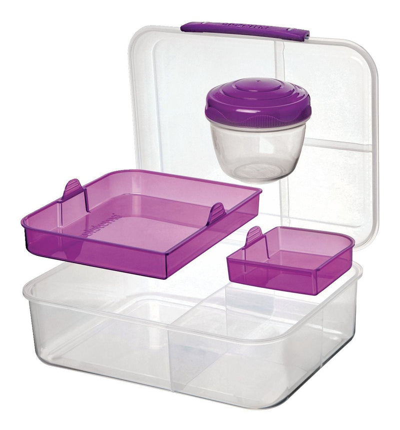 Sistema To Go Bento Lunch Box Plastic Food Storage Container, 1.65 L (55.7 oz) A7