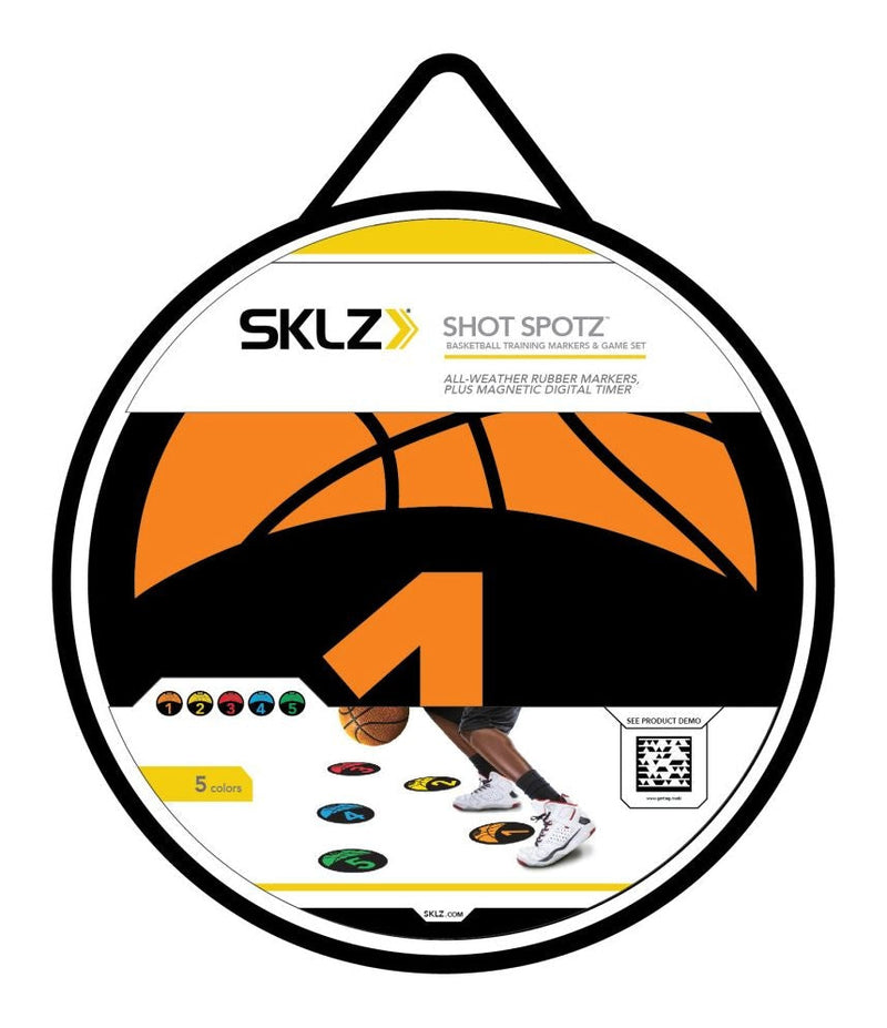 SKLZ Shot Spotz Indoor/Outdoor Numbered Basketball Training Markers with Digital Timer W0