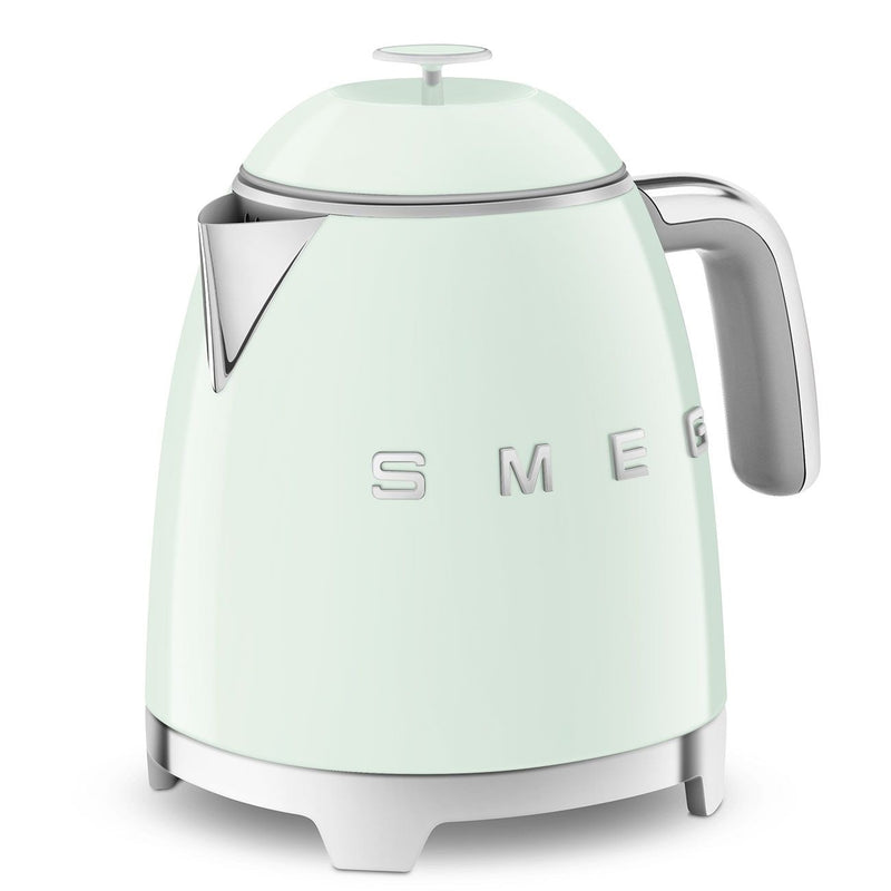 Smeg 50's 1400W Retro Style Electric Mini Countertop Kettle with Cordless Base, Pastel Green, 0.8-L I9