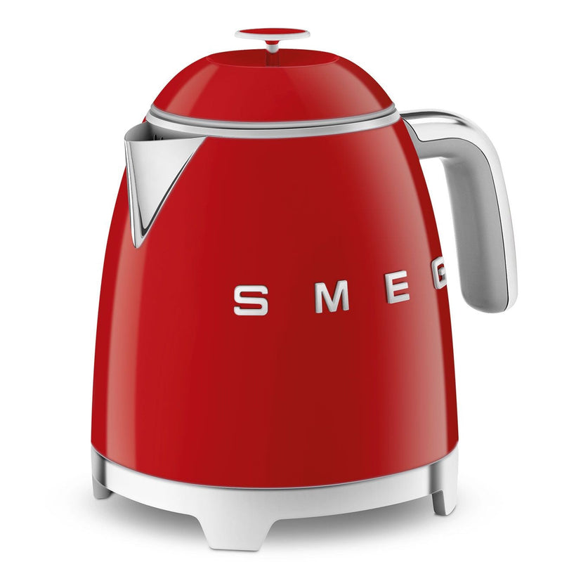 Smeg 50's 1400W Retro Style Electric Mini Countertop Kettle with Cordless Base, Red, 0.8-L Q6